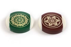 KD Carrom Board Striker Indoor Game Striker Accessories Set Of 2 Used In National & International Carrom Tournament (Colour Ball)