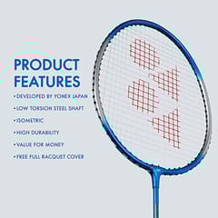 Yonex GR 303 Aluminium Blend Badminton Racquet with Full Cover Blue