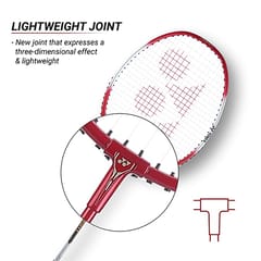 Yonex ZR 100 Light Aluminium Badminton Racquet with Full Cover | Made in India Red