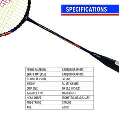 Yonex Nanoray Light 18i Graphite Badminton Racquet with Free Full Cover (77 Grams, 30 lbs Tension)