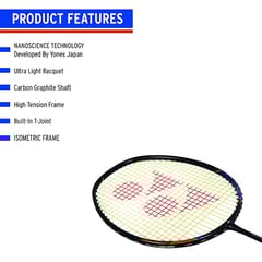 Yonex Nanoray Light 18i Graphite Badminton Racquet with Free Full Cover (77 Grams, 30 lbs Tension)
