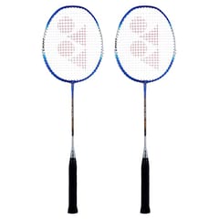 Yonex ZR 100 Light Aluminium Badminton Racquet Pack of 2 with Full Cover | Made in India Blue
