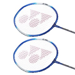 Yonex ZR 100 Light Aluminium Badminton Racquet Pack of 2 with Full Cover | Made in India Blue