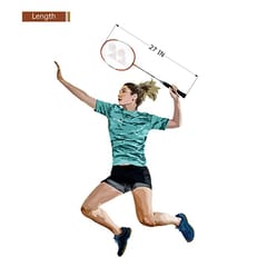 Yonex ZR 100 Light Aluminium Badminton Racquet Pack of 2 with Full Cover | Made in India Orange / Orange
