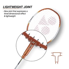 Yonex ZR 100 Light Aluminium Badminton Racquet Pack of 2 with Full Cover | Made in India Orange / Orange