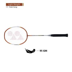 Yonex ZR 100 Light Aluminium Badminton Racquet Pack of 2 with Full Cover | Made in India Orange / Orange