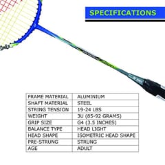 YONEX Nanoray 6000I G4-U Aluminum Badminton Racquet with Full Cover (Blue) Blue