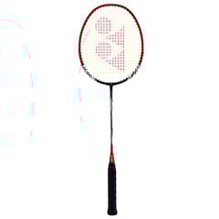 YONEX Nanoray 6000I G4-U ॲल्युमिनियम बॅडमिंटन रॅकेट पूर्ण कव्हर (लाल) आणि Yonex Mavis 10 नायलॉन शटलकॉक, पिवळा, 6 चा पॅक | मेड इन जपान (ग्रीन कॅप) रेड ग्रीन सीए