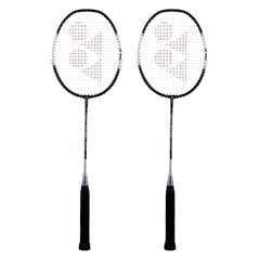 YONEX ZR 100 લાઇટ એલ્યુમિનિયમ બેડમિન્ટન રેકેટ સંપૂર્ણ કવર (બ્લેક/બ્લેક) 2 ના સેટ સાથે