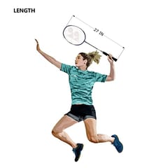 Yonex ZR 100 ಲೈಟ್ ಅಲ್ಯೂಮಿನಿಯಂ ಬ್ಯಾಡ್ಮಿಂಟನ್ ರಾಕೆಟ್ ಪೂರ್ಣ ಕವರ್ | ಮೇಡ್ ಇನ್ ಇಂಡಿಯಾ(ಸೆಟ್ ಆಫ್ 1) | ನೀಲಿ