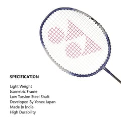 Yonex ZR 100 ಲೈಟ್ ಅಲ್ಯೂಮಿನಿಯಂ ಬ್ಯಾಡ್ಮಿಂಟನ್ ರಾಕೆಟ್ ಪೂರ್ಣ ಕವರ್ | ಮೇಡ್ ಇನ್ ಇಂಡಿಯಾ(ಸೆಟ್ ಆಫ್ 1) | ನೀಲಿ