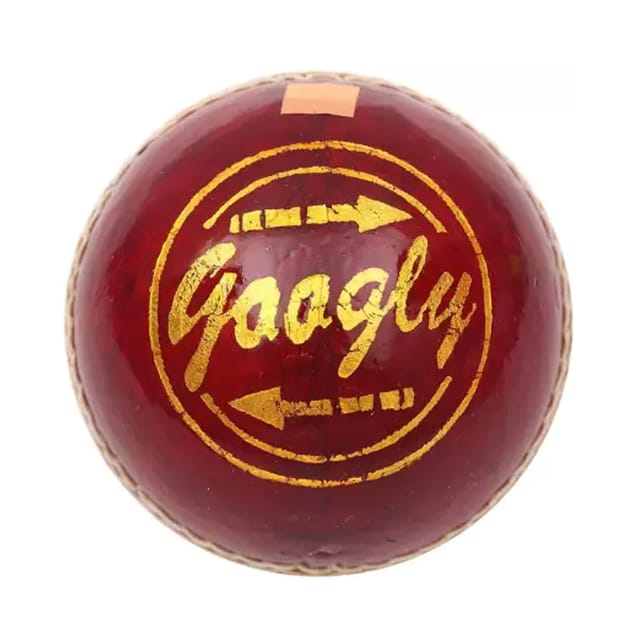 विक्की गुगली लेदर क्रिकेट बॉल, 1 पीस (लाल)