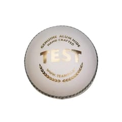 SG Test White Four- Piece Cricket Leather Ball, 1PC