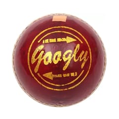 Vicky Googly Leather Cricket Ball, 1Pc (Red)