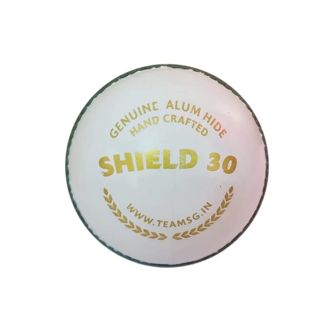 प्रौढांसाठी एसजी शील्ड 30 क्रिकेट बॉल, पांढरा - 1 पीसी