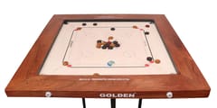 KD Golden Carrom Board Jumbo Antique Indoor Board Game Approved by Carrom Federation of India & Maharashtra Carrom Association