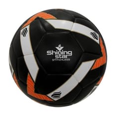 Nivia Shining Star Stichiess Football, Black/White/Orange - Size 5