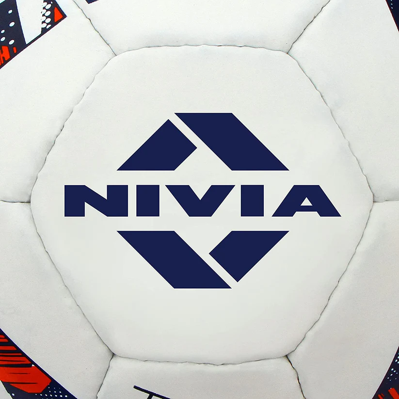 Nivia Trainer Star Football, White/Blue - Size 5