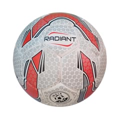 HRS FB-100 Radiant Football, White/Red - Size 5