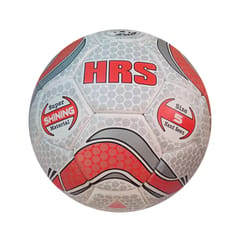 HRS FB-100 रेडियंट फुटबॉल, पांढरा/लाल - आकार 5