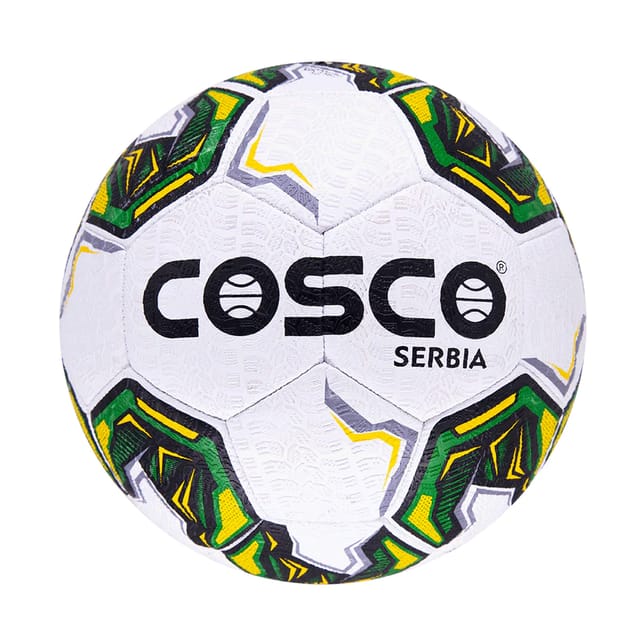 Cosco Serbia Football, White/Black (Size 5)