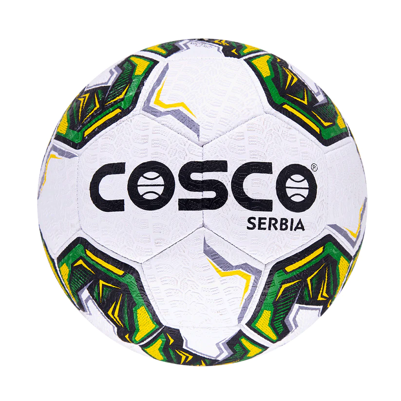 Cosco Serbia Football, White/Black (Size 5)