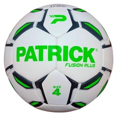 पैट्रिक फ्यूज़न प्लस फुटबॉल, साइज़ 4 (काला/लाइम/सिल्वर)