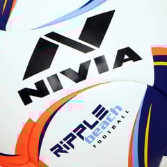 Nivia Ripple Beach Football, Size 5 (White/Blue)