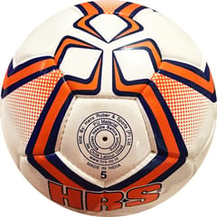 HRS गोल इंपोर्टेड PU प्रोफेशनल मॅच फुटबॉल - आकार 5 (केशरी/निळा)