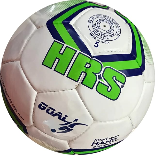 HRS Goal Imported PU Professional Match Football - Size 5 (Green/Blue)