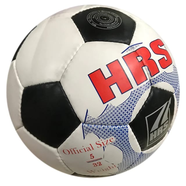 HRS ٹرینر مصنوعی ربڑ فٹ بال - (سیاہ/سفید) سائز 5