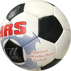 HRS ट्रेनर सिंथेटिक रबर फुटबॉल - (काळा/पांढरा) आकार 5