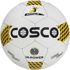 कॉस्को हाई-पावर वॉलीबॉल, सफेद/पीला - आकार 4