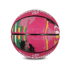 Spalding Marble Rubber Basketball, Size 6 (Pink)