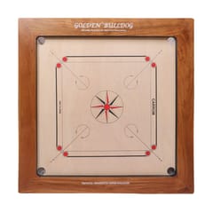 KD Sports Golden Carrom Board Bulldog Antique Indoor Board Game Approved by Carrom Federation of India & Maharashtra Carrom Association