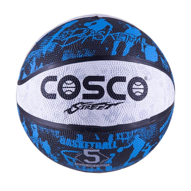 कॉस्को स्ट्रीट बास्केटबॉल, आकार 5 (निळा/काळा/पांढरा)