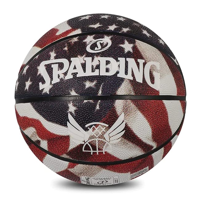 Spalding Star & Strips Basketball ,Multi color, Size 7