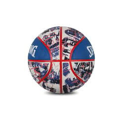 Spalding Garffiti Basketball, Blue/White/Red - Size 7