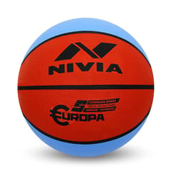 NIVIA Nivia BB-633 रबर युरोपा बास्केटबॉल, आकार 5 (बहुरंग)