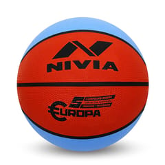 NIVIA  Nivia BB-633 Rubber Europa Basketball, Size 5 (Multicolour)