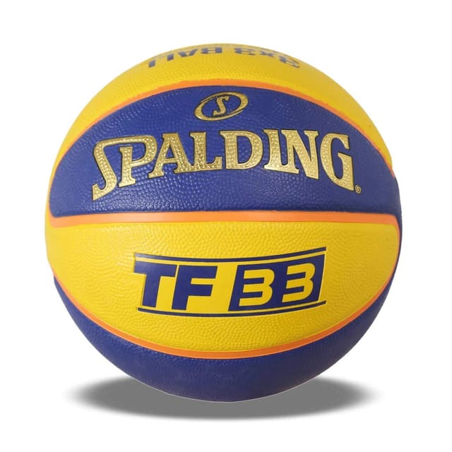 Spalding BB-SPALDING-TF-33-YLW-BLU-6 बास्केटबॉल, आकार 6 (पिवळा-निळा)