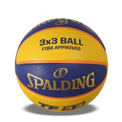 Spalding BB-SPALDING-TF-33-YLW-BLU-6 बास्केटबॉल, आकार 6 (पिवळा-निळा)
