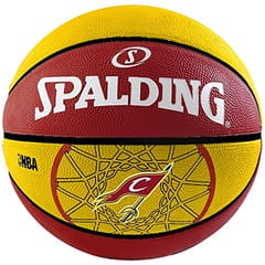 स्पाल्डिंग टीम कॅव्हलियर्स बास्केटबॉल - आकार: 7, व्यास: 24.25 सेमी लाल/पिवळा