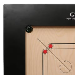 KD Golden Carrom Board Game Board Bulldog Ply Wood Board with Coin, Striker & Cover, AICF Approved Used in National & International Tournament