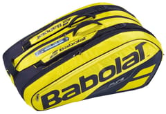 Babolat RHX12 বিশুদ্ধ অ্যারো টেনিস কিটব্যাগ - কালো/হলুদ