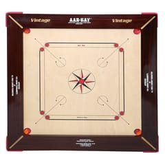 AAR-Kay Carrom Board Vintage Jumbo Plywood Approved by Carrom Federation of India & International Carrom Federation