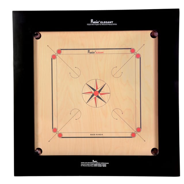 Precise Carrom Jumbo  Board ELEGANT® SERIES Jumbo Game Board with Coin, Striker and Powder