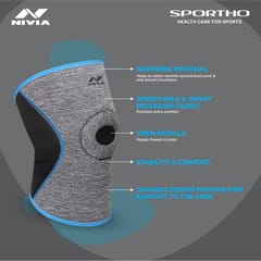 NIVIA Orthopedic Knee Support with Patella Hole Slip-In Type (MB-09)