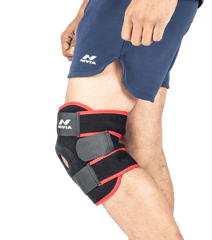 NIVIA ऑर्थोपेडिक गुडघा सपोर्ट विथ पटेलला होल ॲडजस्टेबल (RB-13)