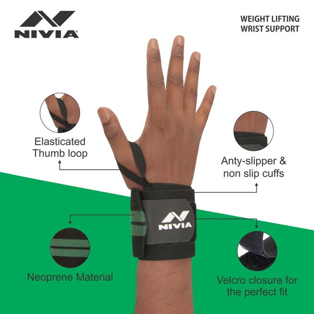 NIVIA Wrist Support Elasticated Band Adjustable